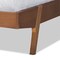 Baxton Studio Senna Mid-Century Grey Fabric Upholstered and Walnut Brown Finished Wood Platform Bed-King 197-11608-ZORO - alternate 8